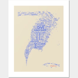 Kingfisher Dive Posters and Art